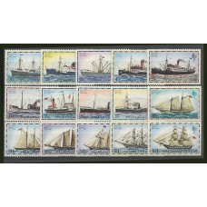 MALVINAS 1977 SERIE MINT VARIEDAD DE BARCOS